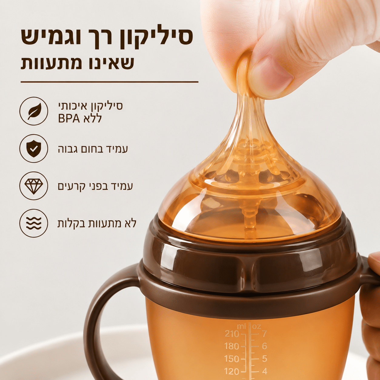 בקבוק האכלה המדמה את תחושת ההנקה | Lumore